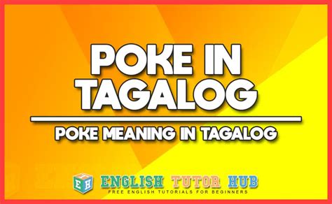 poker meaning in tagalog